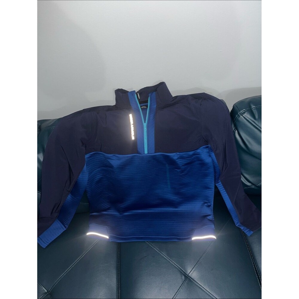 Under Armour Navy and Royal Blue Half-Zip Pullover Jacket